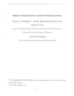 Slippery thermals and the cumulus entrainment paradox Steven C