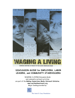 DISCUSSION GUIDE for EMPLOYERS, LABOR LEADERS