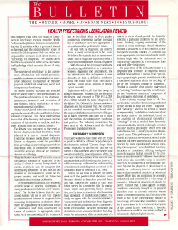 H EALT H PBOFESS`O`US LEG I S`/.T I O N REV I EW