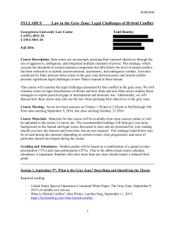 Legal Challenges of Hybrid Conflict