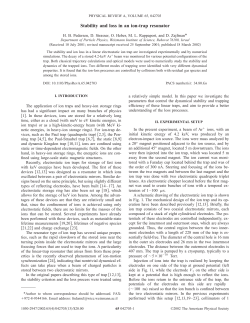 Stability and loss in an ion-trap resonator