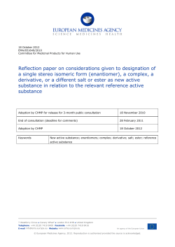 Reflection paper on considerations given to - EMA
