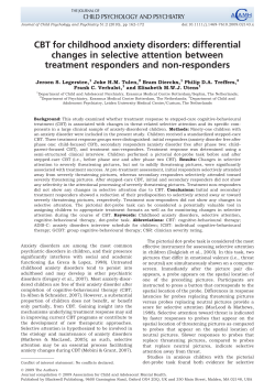 CBT for childhood anxiety disorders: differential changes in selective