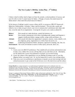 The New Leader`s 100-Day Action Plan &ndash; 3rd Edition BRAVE