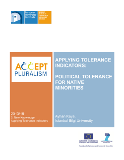applying tolerance indicators: political tolerance for native minorities