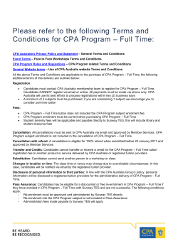 Please refer to the following Terms and Conditions for CPA Program
