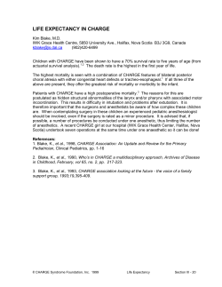 life expectancy in charge - CHARGE Syndrome Foundation