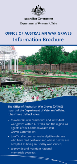 Office of Australian War Graves Information Brochure