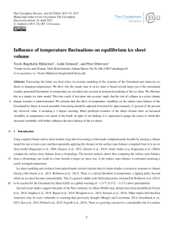 Influence of temperature fluctuations on equilibrium ice sheet volume