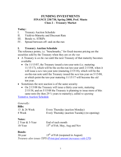 Note for Class 2 - Wharton Finance