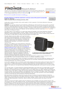 Alcohol abstinence monitoring requirement