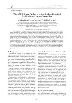 Effect of K2CO3 as a Catalyst in Indonesian Low