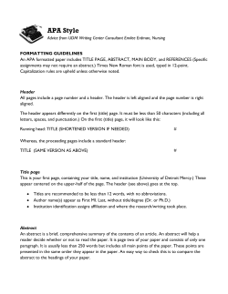 APA Style - University of Detroit Mercy