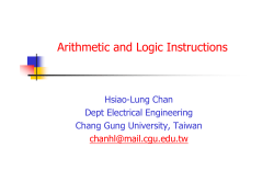 Arithmetic and Logic Instructions