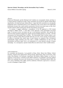 Operator Islands, Maraudage, and the Intermediate Step Corollary