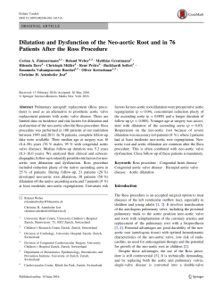 Dilatation and Dysfunction of the Neo