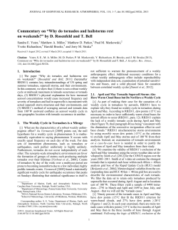 Comment on "Why do tornadoes rest on weekends?"