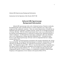 Infrared (IR) Spectroscopy Background Information