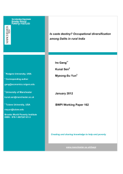 Is caste destiny? Occupational diversification among Dalits