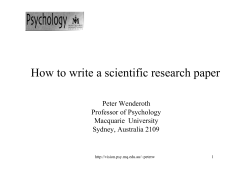 How to write a scientific research paper