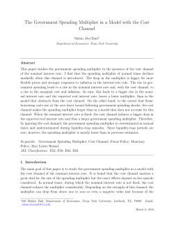 The Government Spending Multiplier in a Model with the Cost Channel