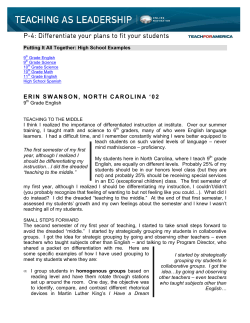 High school - Teaching As Leadership