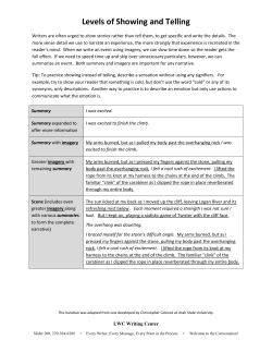 Levels of Showing and Telling