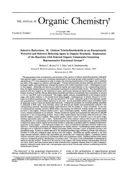 Selective reductions. 26. Lithium triethylborohydride