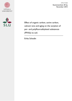 Effect of organic carbon, active carbon, calcium ions - W