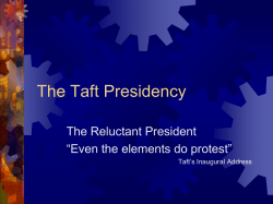 The Taft Presidency - Cloverleaf Local Schools