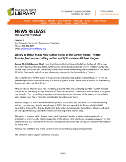 NEWS RELEASE - Stark County District Library