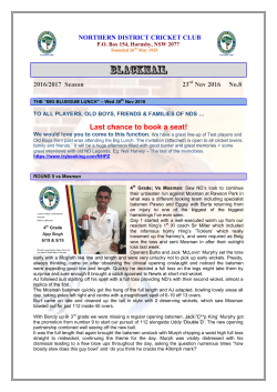 Blackmail 8 - Northern District Cricket Club