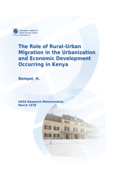 The Role of Rural-Urban Migration in the Urbanization and