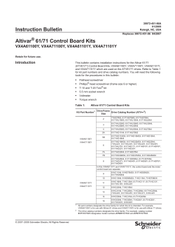 Instruction Bulletin Altivar 61/71 Control Board Kits