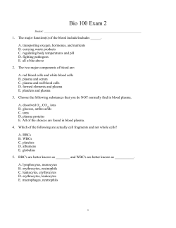 Bio 100 Exam 2