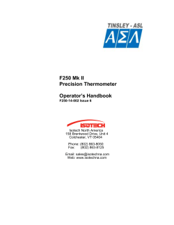 F250 MK II Precision Thermometer
