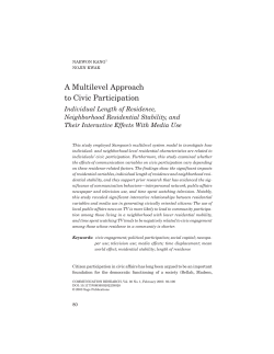 A Multilevel Approach to Civic Participation