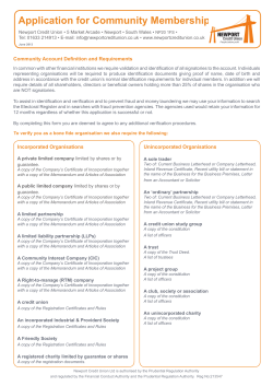 Application for Community Membership