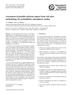 Assessment of possible airborne impact from risk sites: methodology