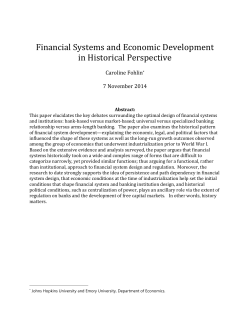 Financial Systems and Economic Development