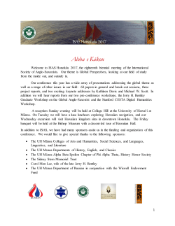 Aloha e Kākou - International Society of Anglo