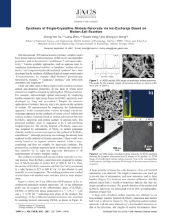 Synthesis of Single-Crystalline Niobate Nanorods via Ion