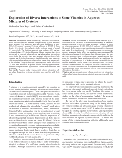 Exploration of Diverse Interactions of Some Vitamins in Aqueous