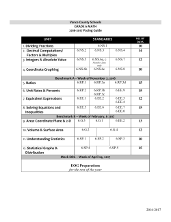 6th Grade Math - Vance County Schools