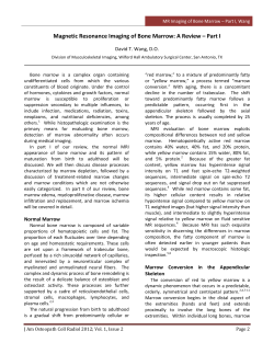 Magnetic Resonance Imaging of Bone Marrow