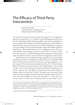 The Efficacy of Third-Party Intervention