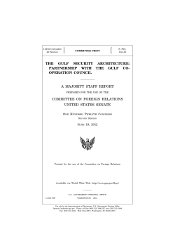 The Gulf Security Architecture - United States Senate Committee on