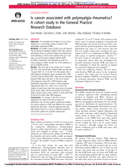 Is cancer associated with polymyalgia rheumatica?