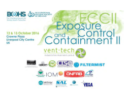 Day 1, Exposure Control and Containment II ECCII, Liverpool, 12