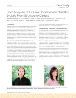 From Arrays to NGS: How Chromosomal Genetics Evolved From